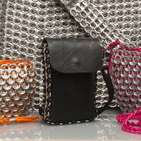 PopTop Biker Chic Pop Can Tabs Purse - Picture 2 of 10